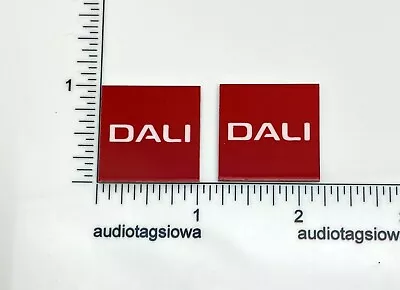 $10 • Buy Dali Speaker Badge Logo Emblem Custom Made PAIR Red Aluminum