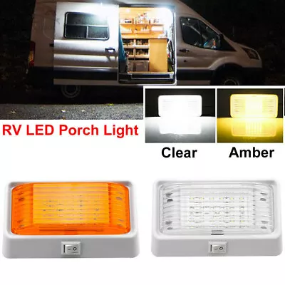 $12.19 • Buy RV LED Outdoor Exterior Porch Light 12V Outside Lighting Fixture Camper Switch