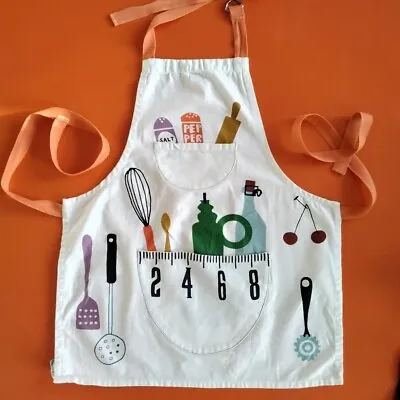 Jme Jamie Oliver Cotton Kids Pinny Apron Craft Cooking Utensils Print Adjustable • £6
