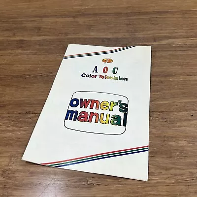 Vintage AOC Color TV Admiral Overseas Corp. Owner's Manual Rare Rainbow Front • $9.72