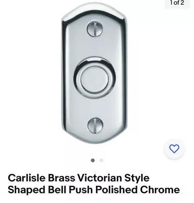 £0.99 • Buy Victorian Style Shaped Bell Push Polished Chrome AQ31CP.  Carlisle Brass BARGAIN