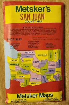 Metsker's San Juan County Washington Vintage Map • $8.49