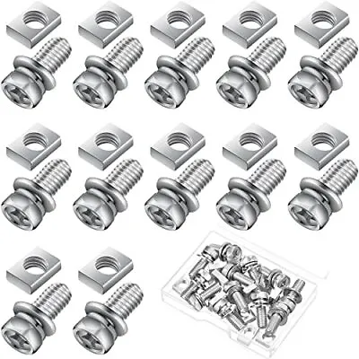 24 Pack Motorcycle Battery Terminal Nuts And Bolt Kit M6 Square Nut Stainless St • $9.22