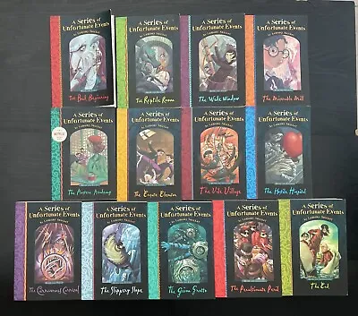 Lemony Snicket A Series Of Unfortunate Events Series Full Set 13 Paperbacks VGC • £27