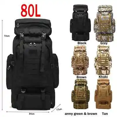   2024 Mountaineering Bag 80L Mountaineering Bag Hiking Backpack • $65.40