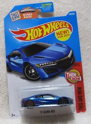 $4.99 • Buy Hot Wheels 2016 Hw Then And Now '17 Blue Acura Nsx 8/10