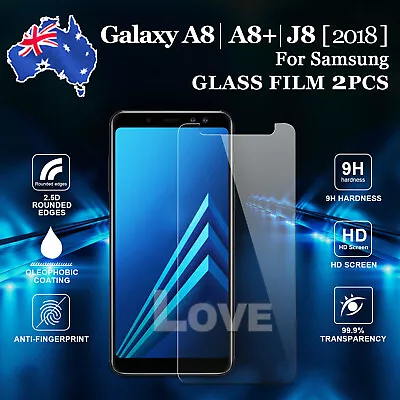 2x For Samsung Galaxy J2 Pro J8 A8 2018 J3 J5 J7 Tempered Glass Screen Protector • $3.85