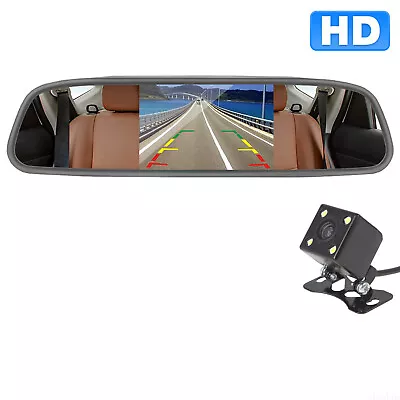 4.3  Car TFT LCD Monitor Mirror + HD CCD Reverse Rear View Backup Camera Kit • $42.99