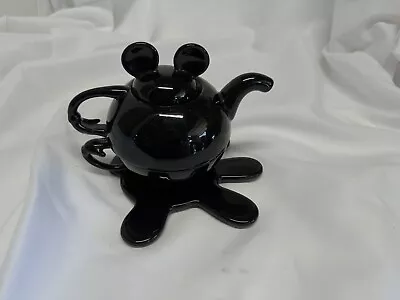 RARE Vintage Walt Disney Mickey Mouse Tea For One Cup Teapot Saucer Set • $24.99