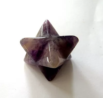 MERKABA CRYSTAL STAR  HEALING  12-18mm  Amethyst  Rose & Clear Quartz Jasper • £5.85