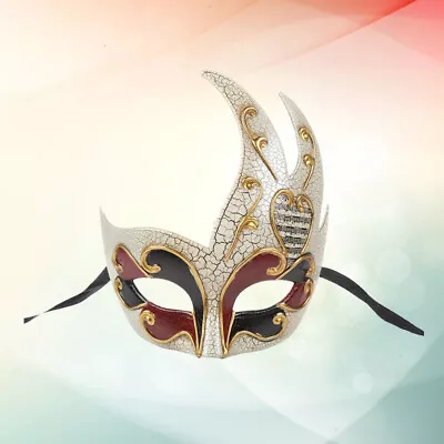  Men And Women Half Face Phantom Crystal Masquerade Mask Venice Flame Shape • £7.99
