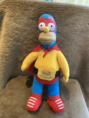 The Simpsons Homer Simpson 15  Soft Toy Plush Springfield Wrestling Champion  • £12