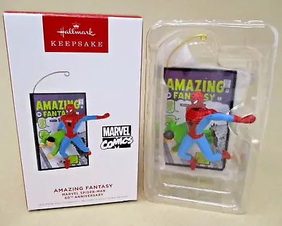 Hallmark Marvel Comics Amazing Fantasy Spiderman Christmas Ornament 60th 2022 • $11.98