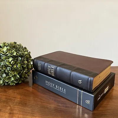 Buffalo-hide Genuine Leather Bible | KJV Giant/Large Print Bible | Thumb-Index • $101.62