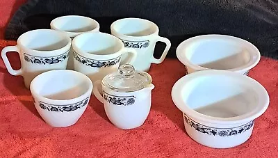 Vintage Pyrex Old Town Blue Pattern Mixed Lot Of  9 Items • $25