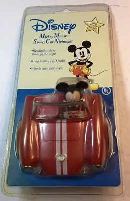 DISNEY Mickey Mouse Sports Car Nightlight -Cool To The Touch- LED Bulb D • $22