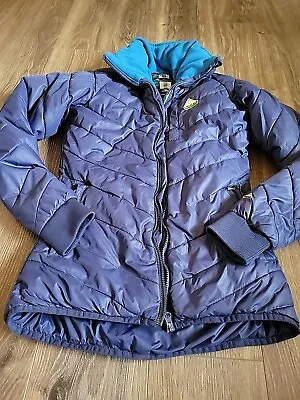 Mountain Horse Puffer Jacket Women's XS Equestrian Quilted Blue Long Sleeve • $19.99