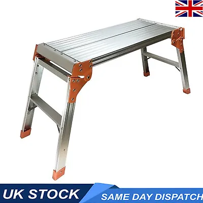 Platform Ladder Aluminium Lightweight Folding Work Step Up Max 150kg  • £44.99