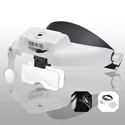 £40.44 • Buy YOCTOSUN LED Light Hands Free Headband Illuminated Magnifier Visor -1X To 14X S