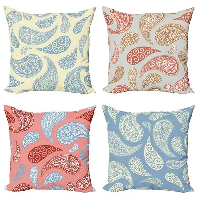 Paisley Pillow Cushion Set Of 4 Swirling And Bohemian Curls • £19.99