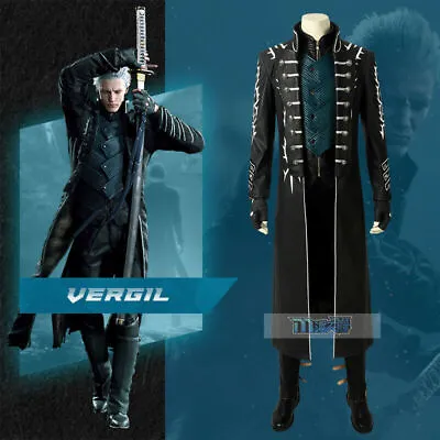 Devil May Cry 5 Vergil Cosplay Clothes Jumpsuit Outfits Halloween Party Suit • $77.40