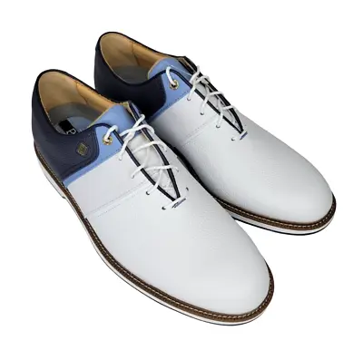 NEW 2024 FootJoy Dryjoys Premiere Series Packard Golf Shoes White/ Navy 10 M • $156