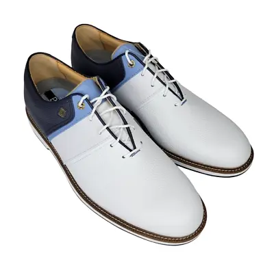 NEW 2024 FootJoy Dryjoys Premiere Series Packard Golf Shoes White/ Navy 10.5 M • $156