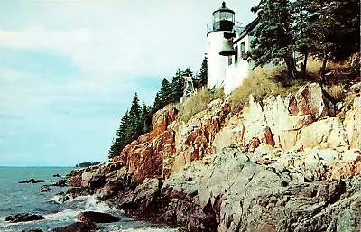 McKinley ME Bass Harbor Head Light House Mt Mount Desert Island Postcard View • $2.83