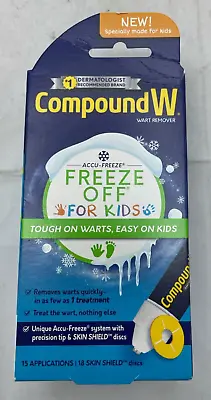 $15.99 • Buy Compound W Wart Remover Freeze Off For Kids 15 Applications Pen 01/2025^ NEW BOX