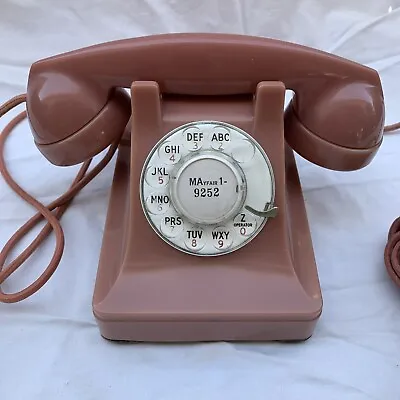 Western Electric 302 H3 ROSE RED Thermoplastic Telephone Phone 1950’s • $399