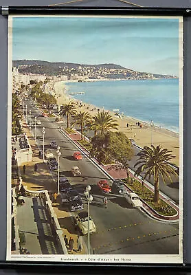 Cote D Azur Near Nice Countrycore Maritime Waterfront Wall Chart Poster • $145.99