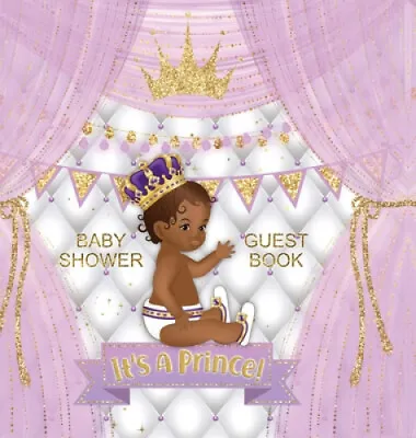 Baby Shower Guest Book: It's A Prince! Cute Little Prince Royal Black Boy Gold • £30.25