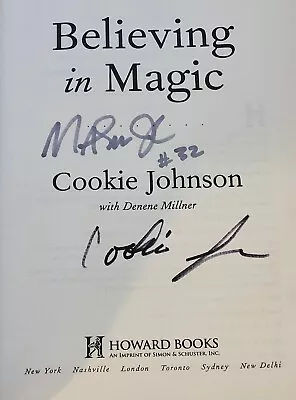 Lakers Ervin Magic Johnson Signed Cookie Johnson Book Autograph Magic Johnson • $60