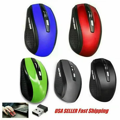 2.4GHz Wireless Optical Mouse Mice & USB Receiver For PC Laptop Computer Monitor • $5.72