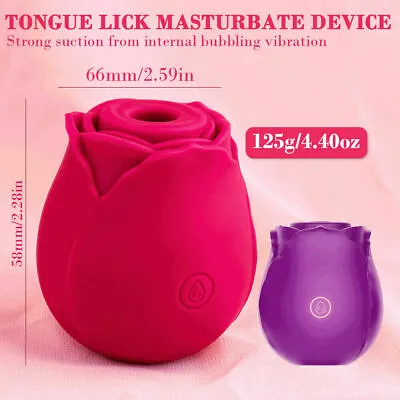 Rose Suction Vibrator Electric Sucking Nipple Sucker Breast Enlarge Massager Cup • $11.99