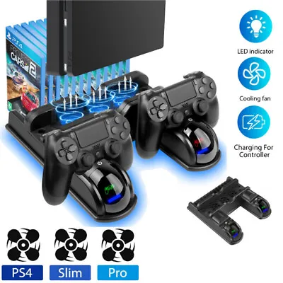 $33.90 • Buy PS4 Stand Cooling Fan Station For Playstation 4/PS4 Slim/PS4 Pro Vertical AUS