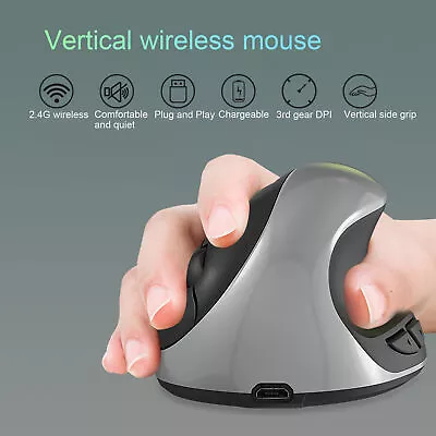 $21.63 • Buy Wireless Gaming Mouse Vertical Ergonomic Optical Rechargeable Mice For PC Laptop