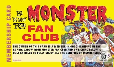 Version #2 - Ed  Big Daddy  Roth Monster Fan Club Card - Vintage Fantasy Card • $3.99