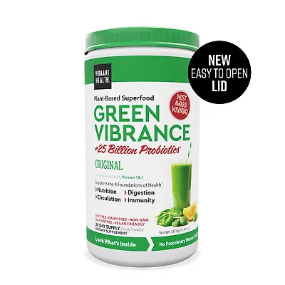 $49.60 • Buy Vibrant Health Green Vibrance Plan-Based Superfood 30 Servings 11.92 Oz (337.8g)
