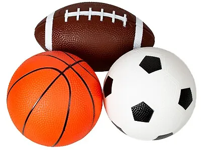 New Bounce Soft Sports Balls For Toddlers - Set Of 3 5  Balls - Mini PVC Balls • $14.99