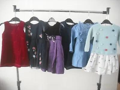 Baby Girls Autumn Winter Dress Velvet Party Bundle 9-12 Months Next TU M&S • £15.99