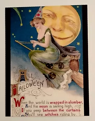 *Halloween* Postcard: All Halloween Witches Flying By Vintage Image~Reproduction • $4.15