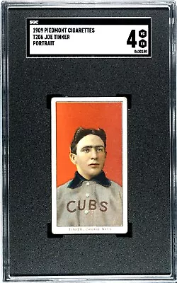 1909-1911 T206 Joe Tinker Portrait  Piedmont 150 SGC 4 #0630180 • $1266.40