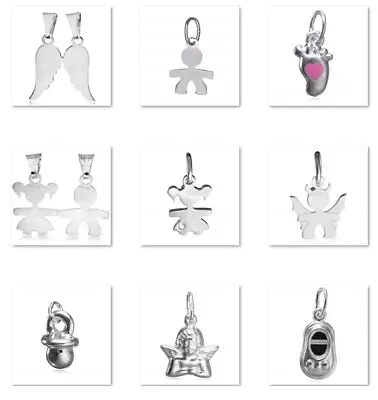 New 925 Sterling Silver Children's Kids Jewellery Charm Pendant Various Designs • £8.25