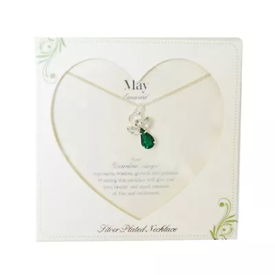 £8.49 • Buy Guardian Angel May Birthstone Necklace With Gem Stone Sentimental Gift Idea