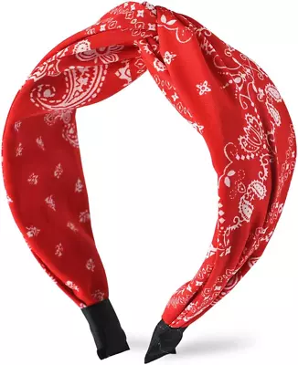 Knotted Headband Paisley Bandana Headbands For Women Girls Cross Knot Headban... • $13.79