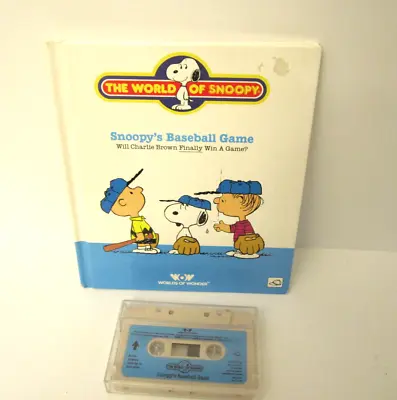 Vintage Peanuts Snoopy Worlds Of Wonder Snoopy Baseball Game Book & Tape 1986 • $18.50
