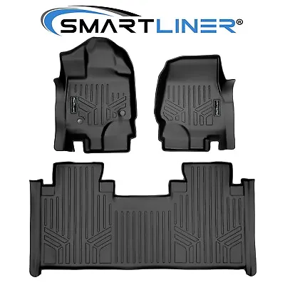 SMARTLINER Custom Fit Floor Mats 2 Row Liner Set 2015-2022 Ford F-150 SuperCab • $139.99