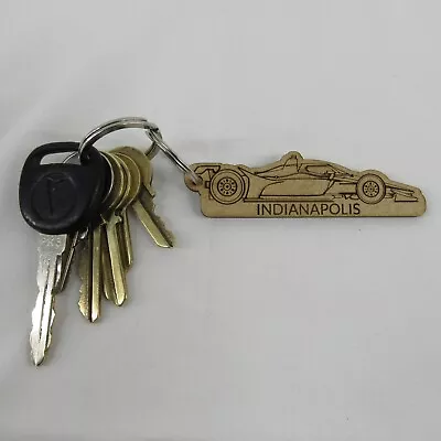 IndyCar Keychain Wood Laser Engraved Cut Out Indianapolis Indy 500 • $9.99