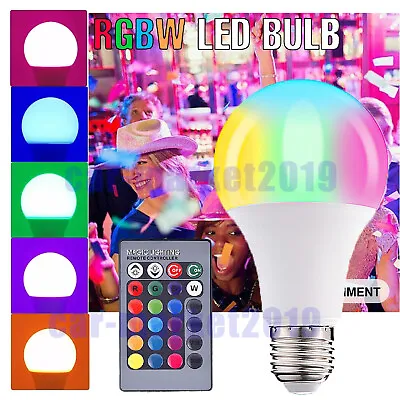 LED Light Bulb 2700-6500K RGB RGBW Dimmable Lamp Remote Control 16 Color Change • $5.92